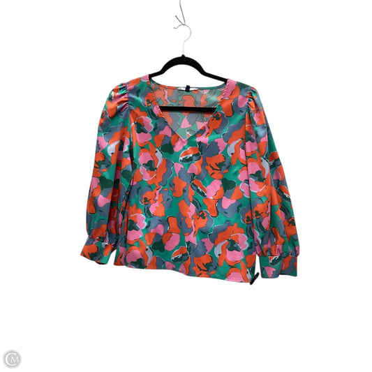 Blouse Long Sleeve By Michelle Mcdowell In Multi-colored, Size: M