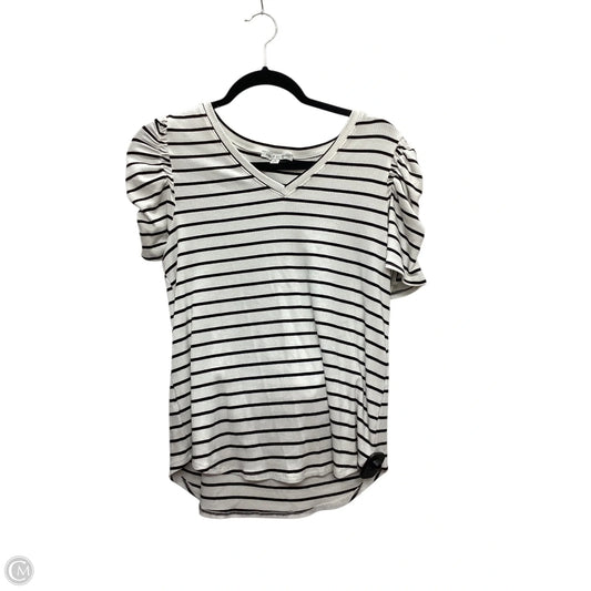 Top Short Sleeve By Green Envelope In Striped Pattern, Size: M