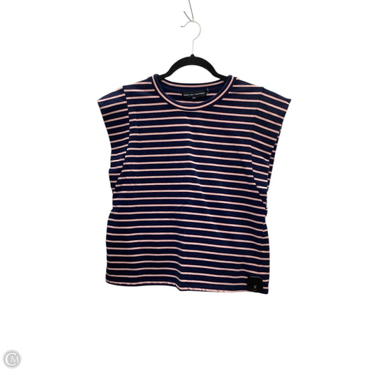 Top Sleeveless By English Factory In Striped Pattern, Size: M