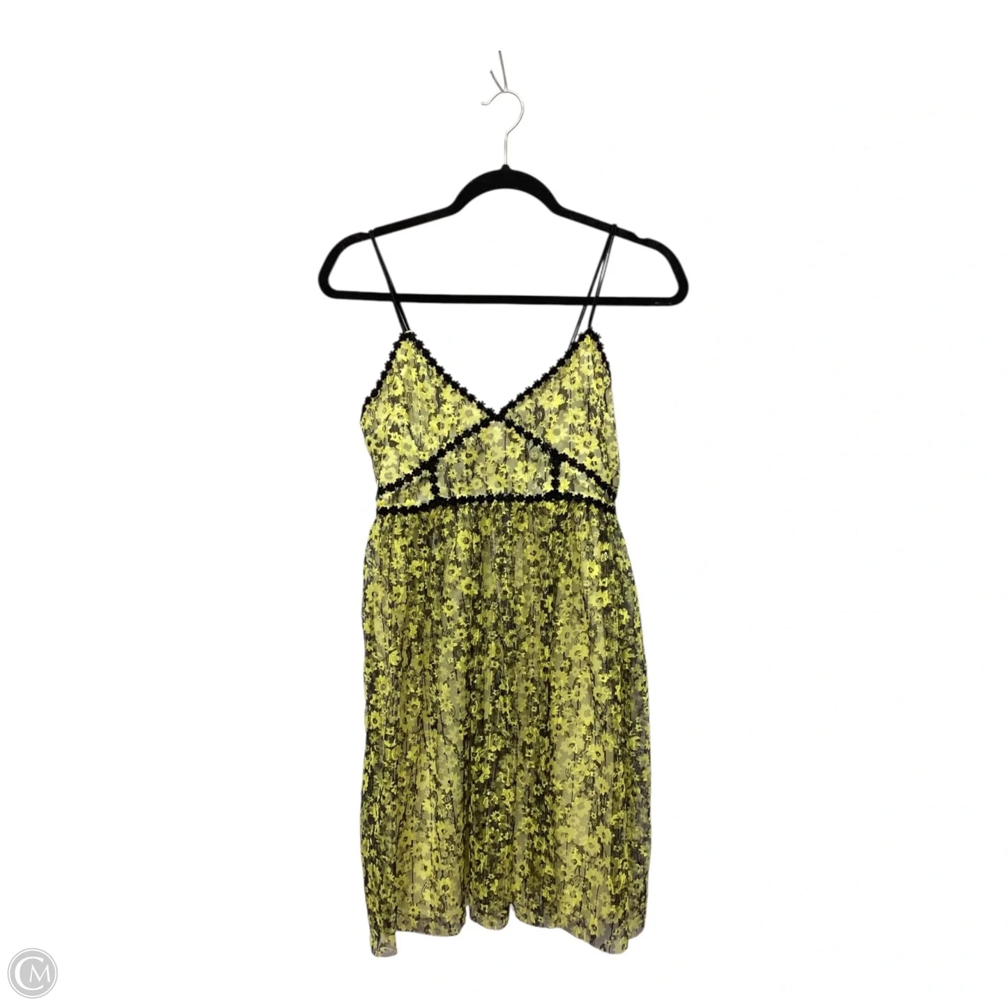 Dress Party Short By Romeo And Juliet In Black & Yellow, Size: S