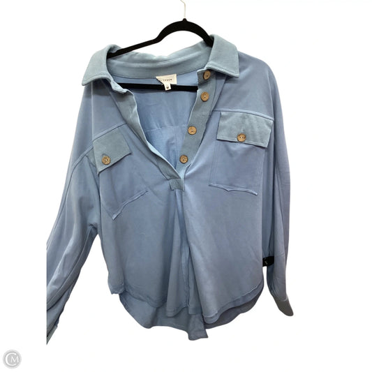 Top Long Sleeve By Heyson In Blue, Size: M