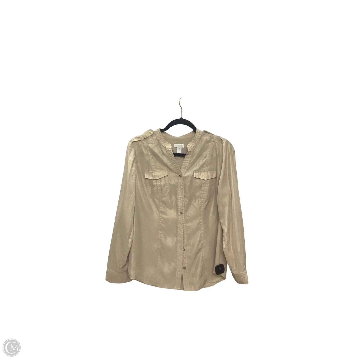 Top Long Sleeve By Chicos In Beige, Size: 0