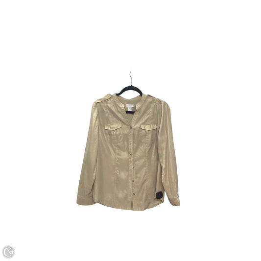 Top Long Sleeve By Chicos In Beige, Size: 0