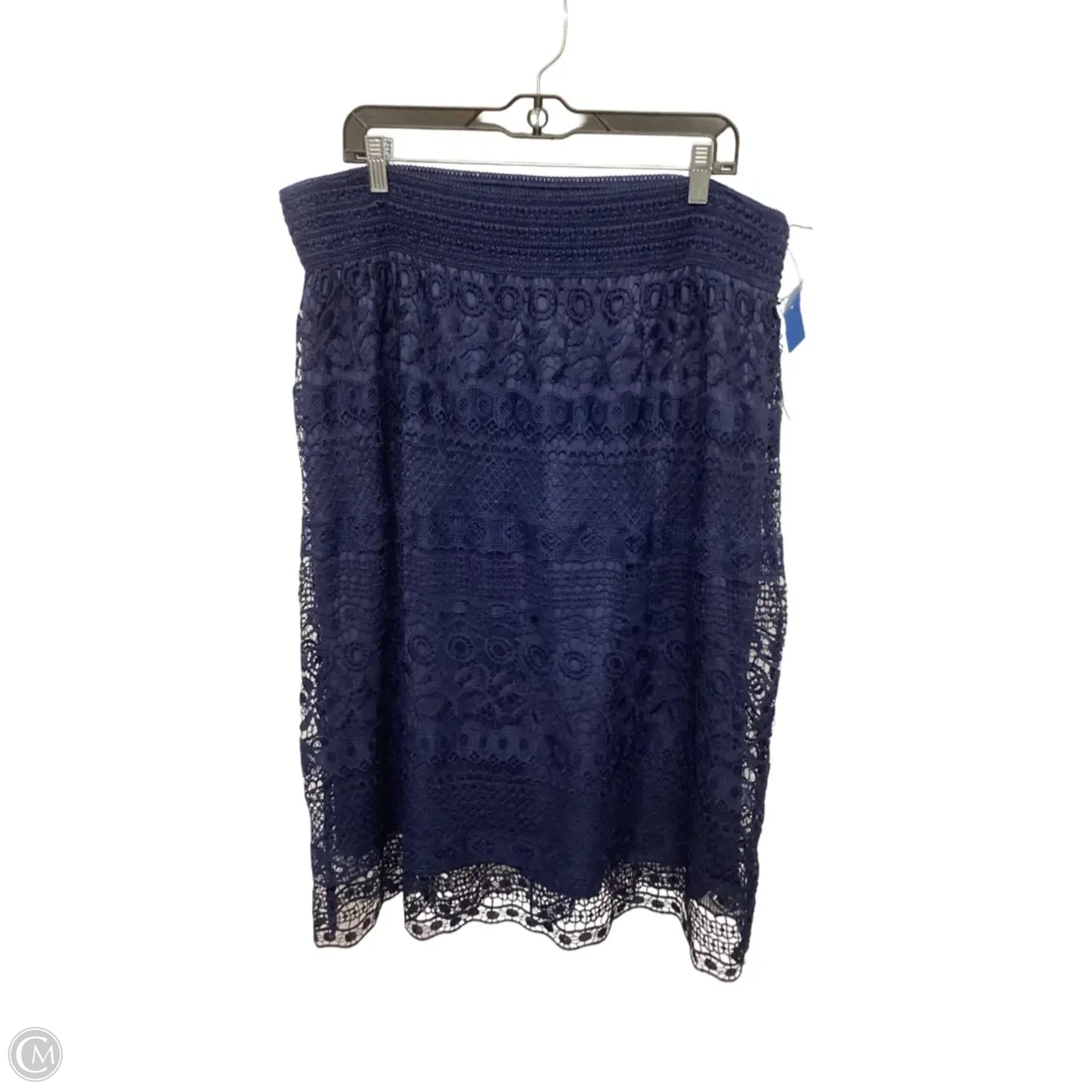 Skirt Midi By Free In Navy, Size: 3x