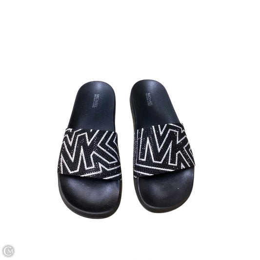 Sandals Flats By Michael By Michael Kors In Black, Size: 8