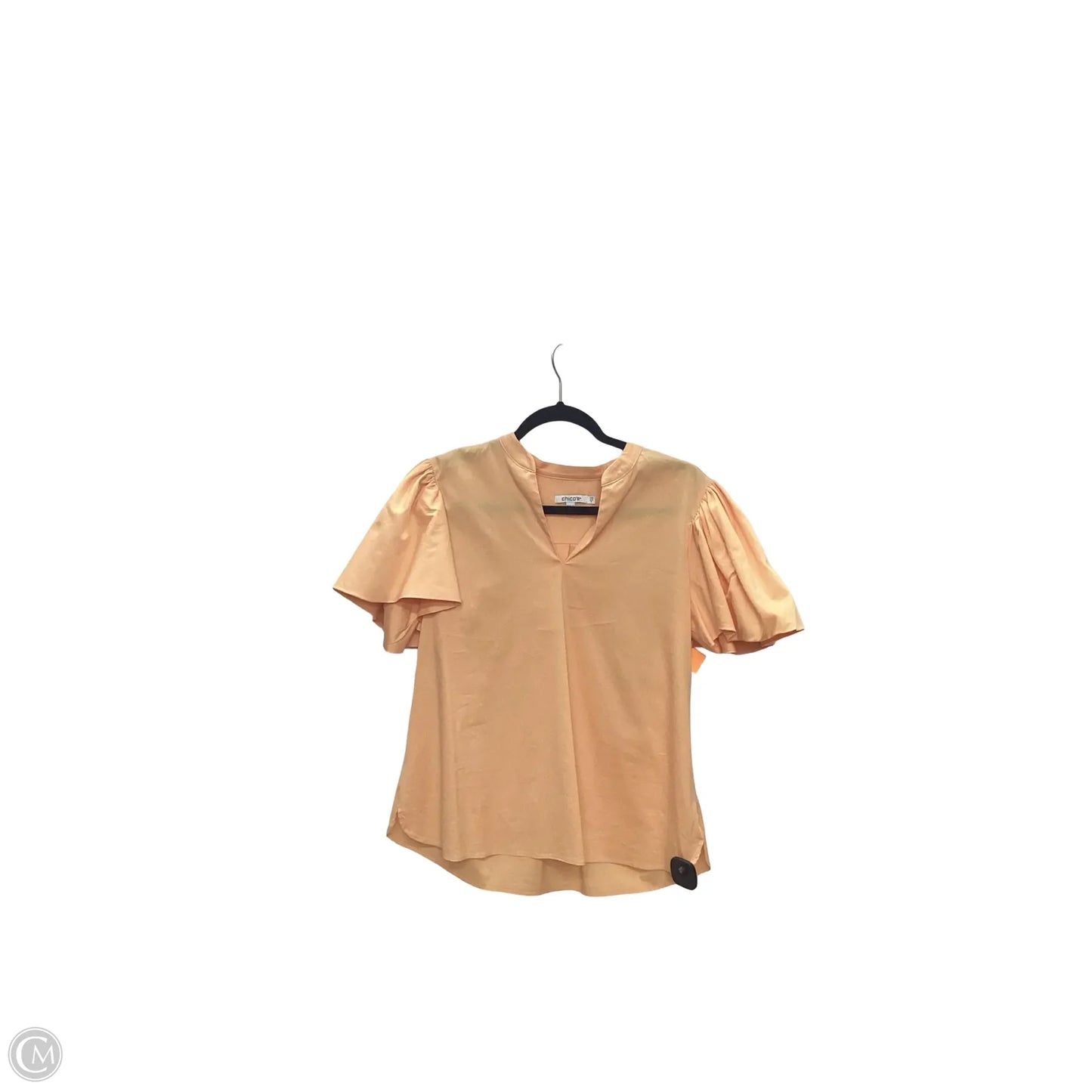 Top Short Sleeve By Chicos In Orange, Size: S