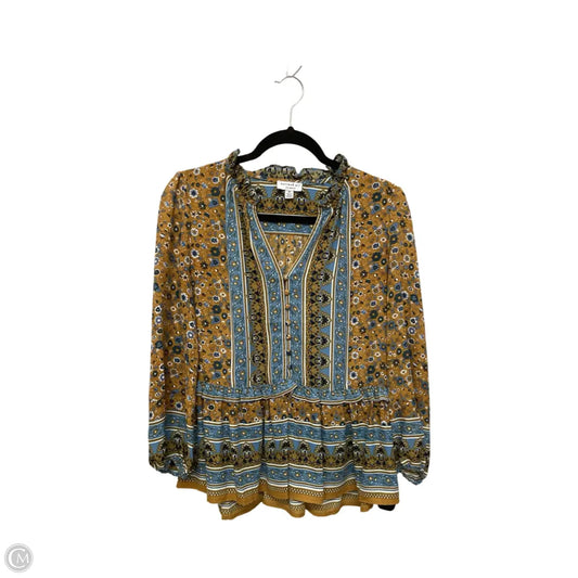 Blouse Long Sleeve By Current Air In Multi-colored, Size: Xs