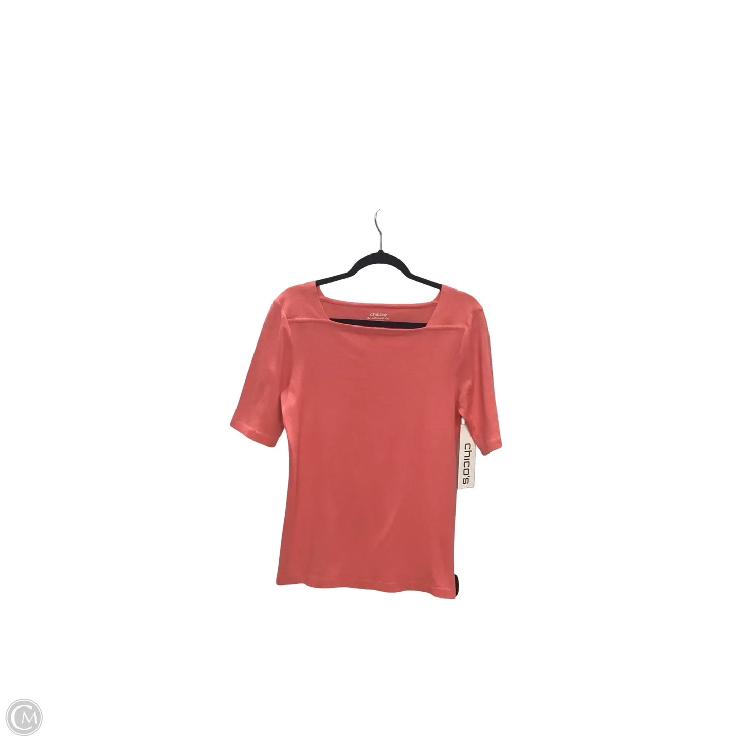 Top Short Sleeve Basic By Chicos In Pink, Size: M