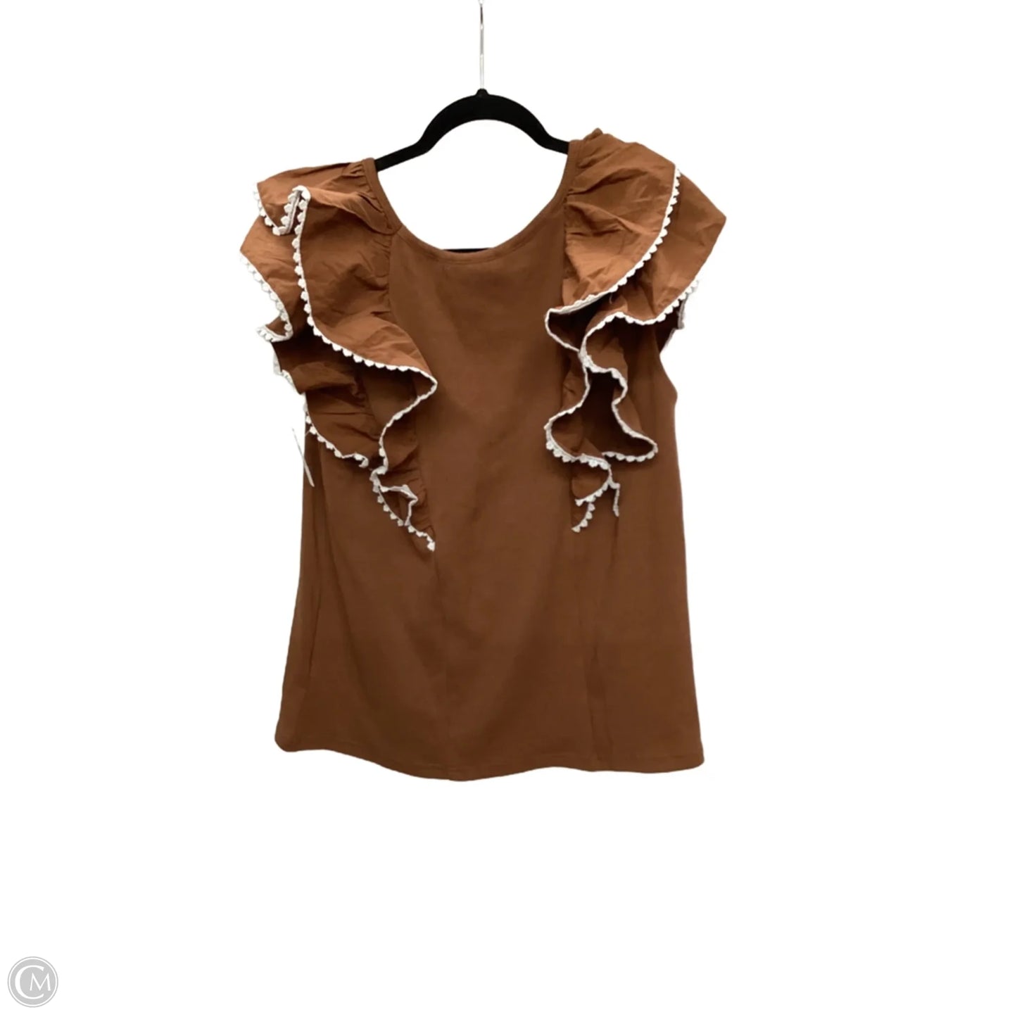 Blouse Sleeveless By Clothes Mentor In Brown, Size: M
