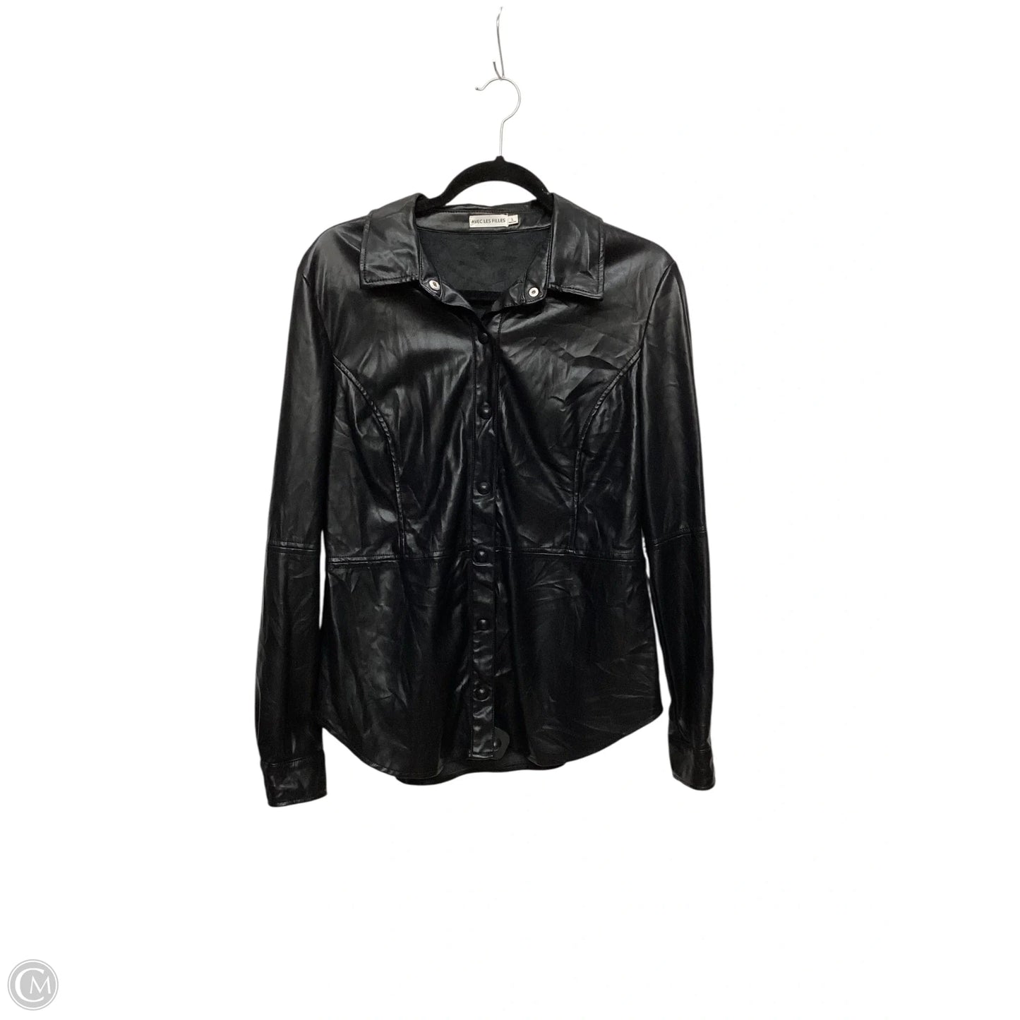 Jacket Moto By Avec Les Filles In Black, Size: L