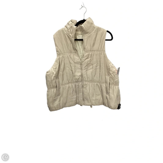 Vest Puffer & Quilted By New In In Cream, Size: 1x