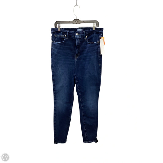 Designer Jeans Straight By Good American In Blue Denim, Size: 14