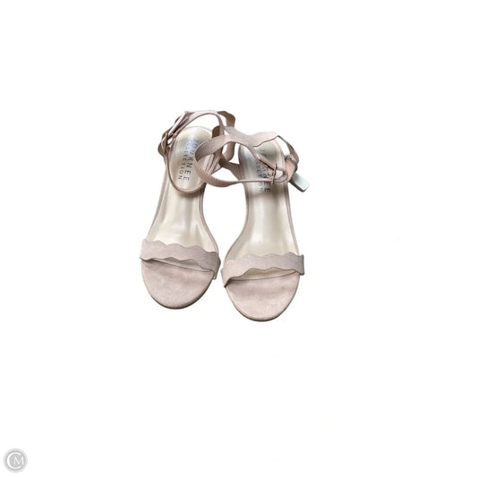 Sandals Heels Wedge By Journee In Tan, Size: 7