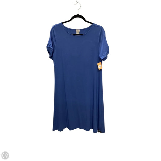 Dress Casual Midi By Chicos In Blue, Size: M
