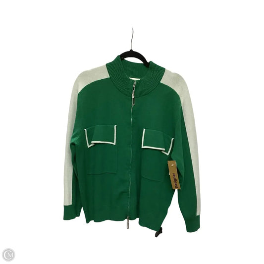 Designer Jacket By Cmb In Green, Size: S