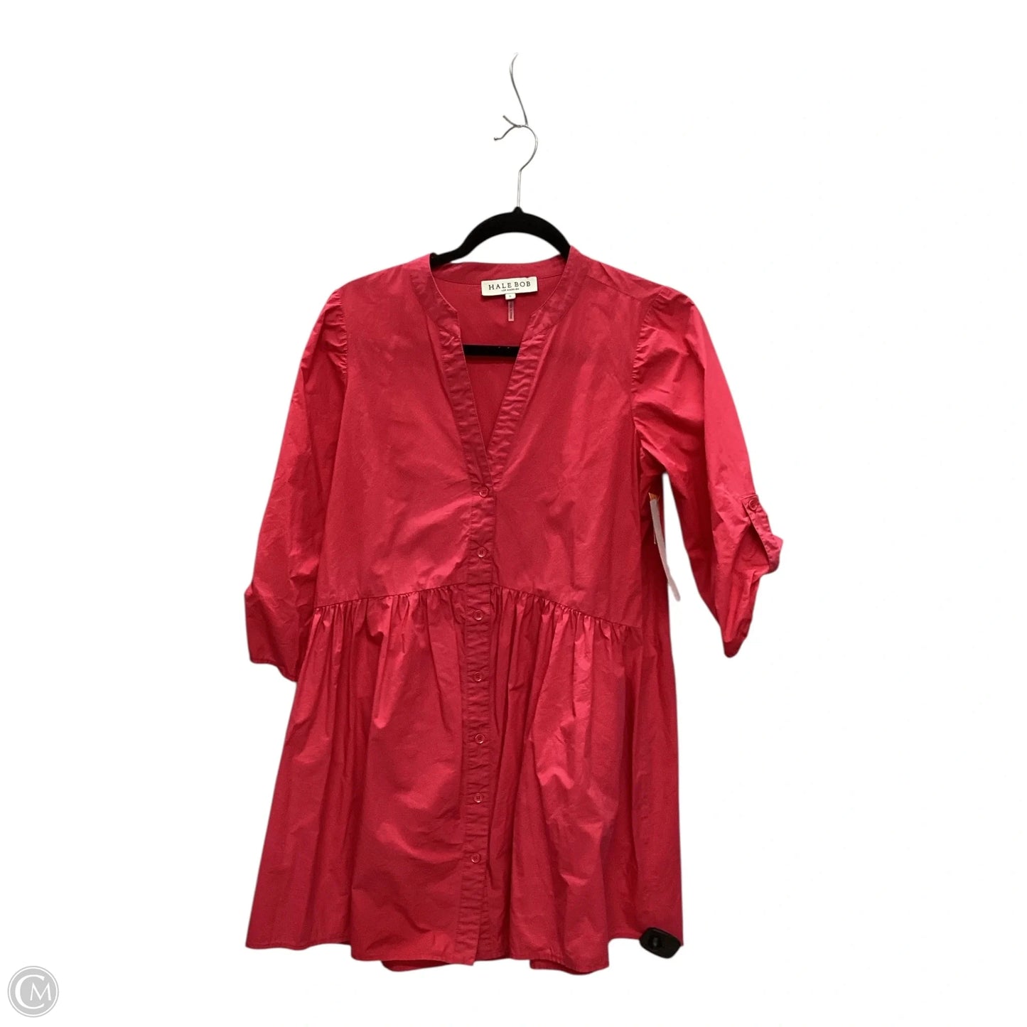 Designer Dress Casual Short By Hale Bob In Pink, Size: S
