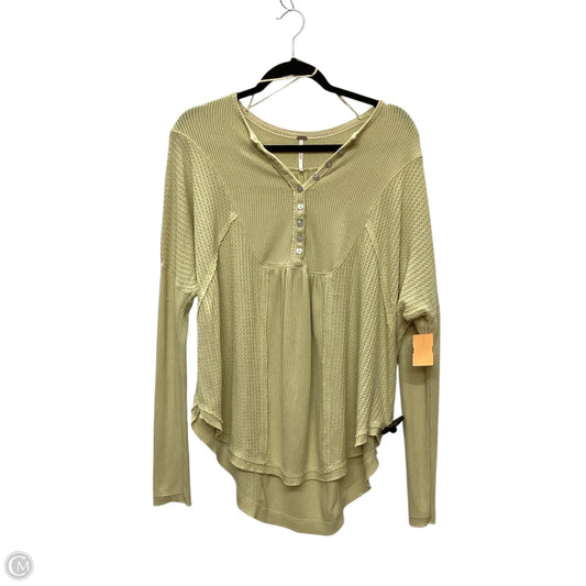 Top Long Sleeve By Free People In Yellow, Size: Xs