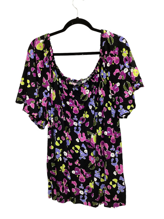 Floral Print Top Short Sleeve Lane Bryant, Size 3x