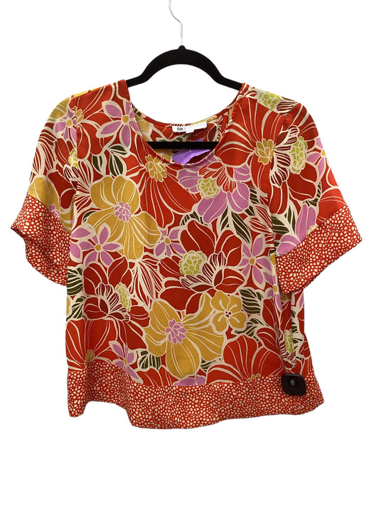 Floral Print Top Short Sleeve Dr2, Size M