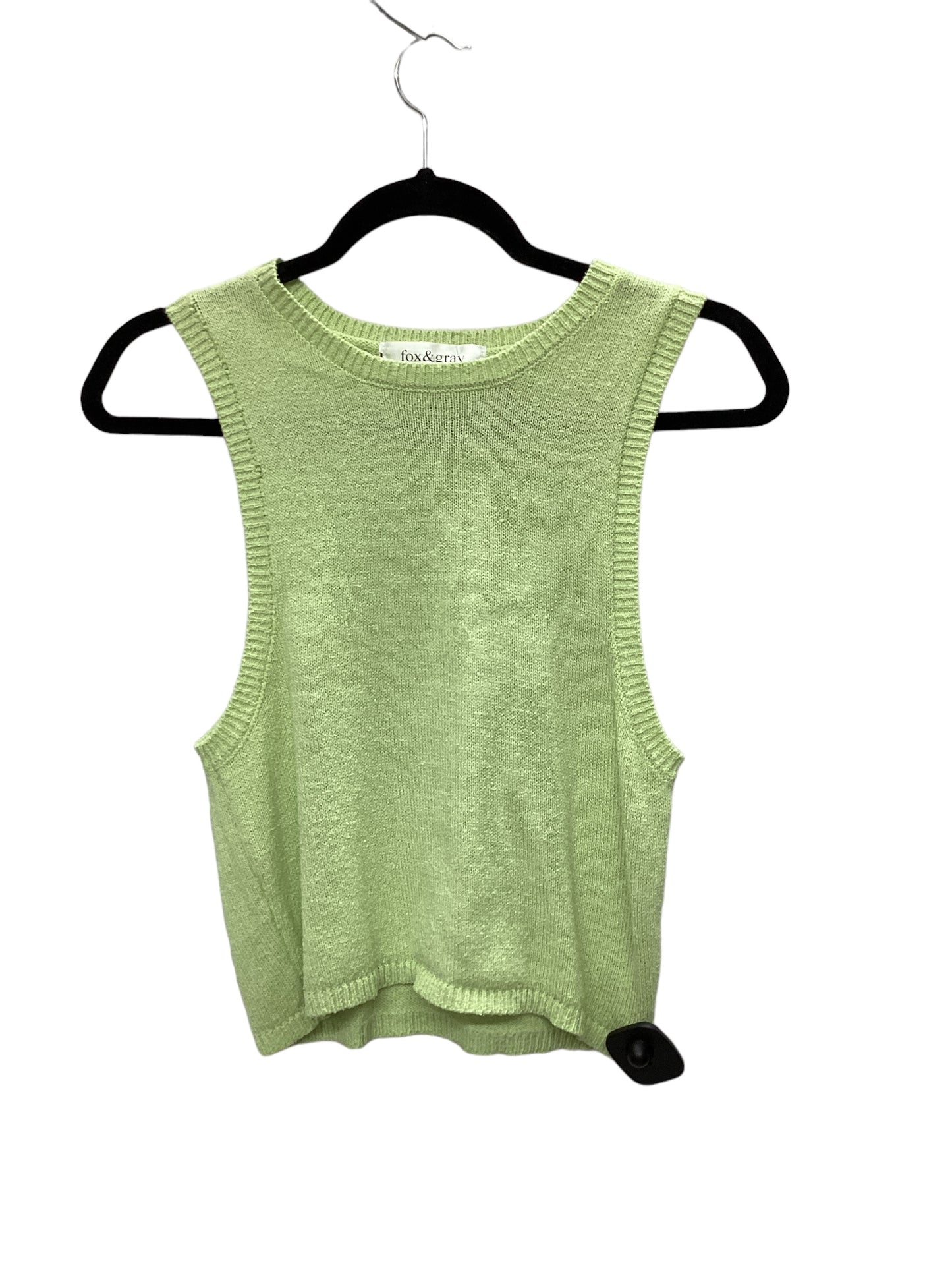 Green Top Sleeveless Clothes Mentor, Size L