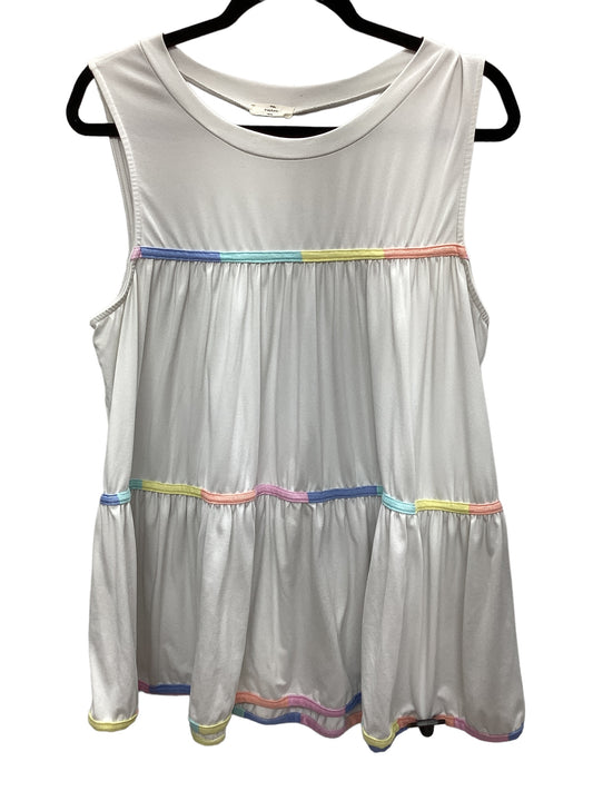 White Top Sleeveless Entro, Size L