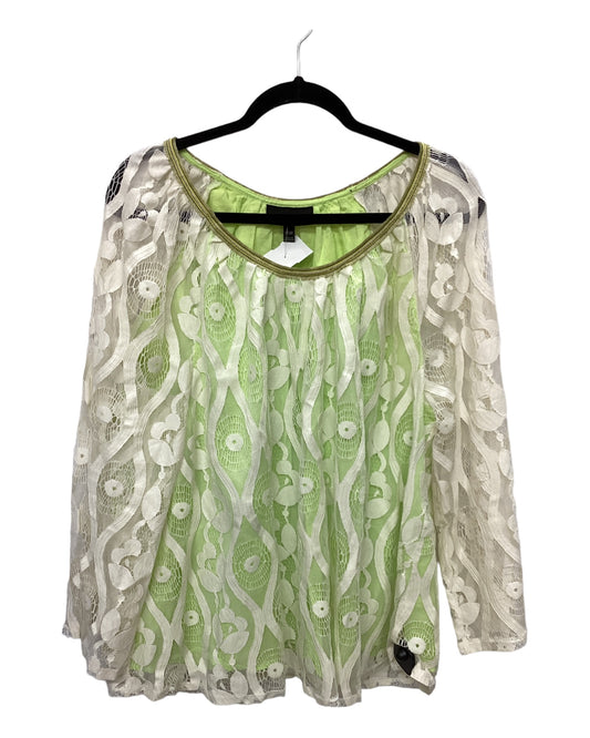 Top Long Sleeve By Lane Bryant In Green, Size: 1x