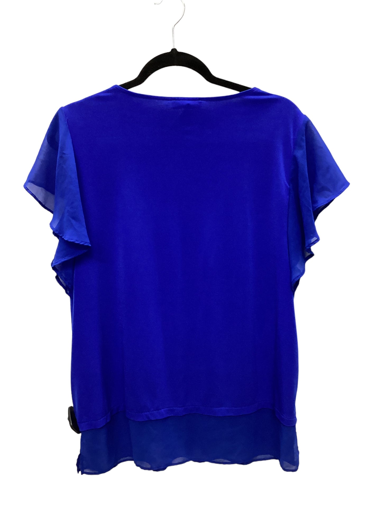 Top Short Sleeve By Calvin Klein In Blue, Size: M