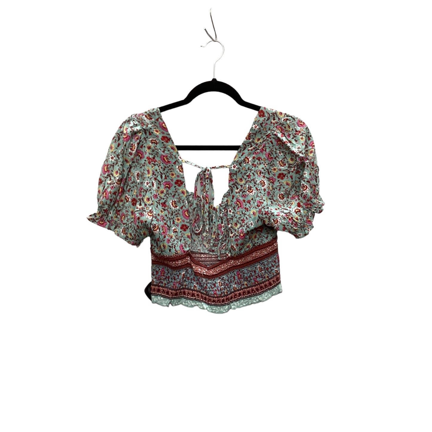 Top Short Sleeve By Mi Ami In Floral Print, Size: Xl