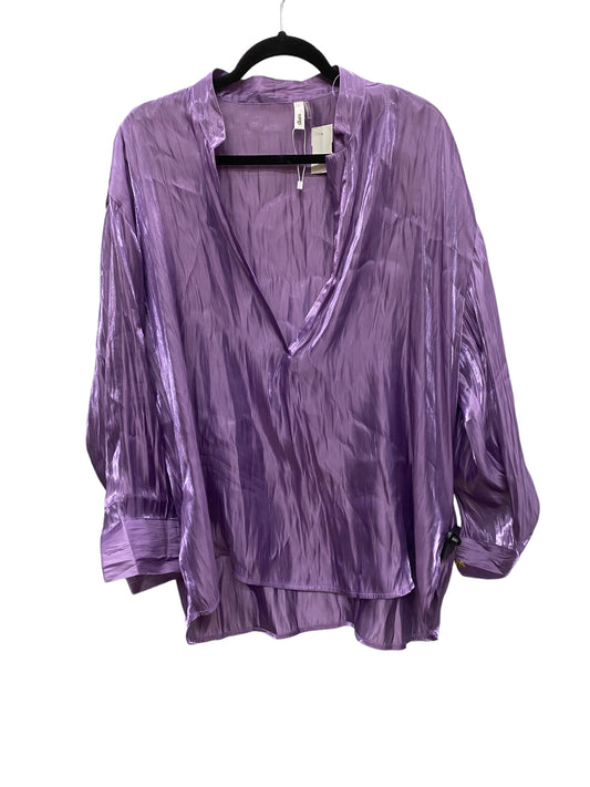 Top Long Sleeve By Glam In Purple, Size: L