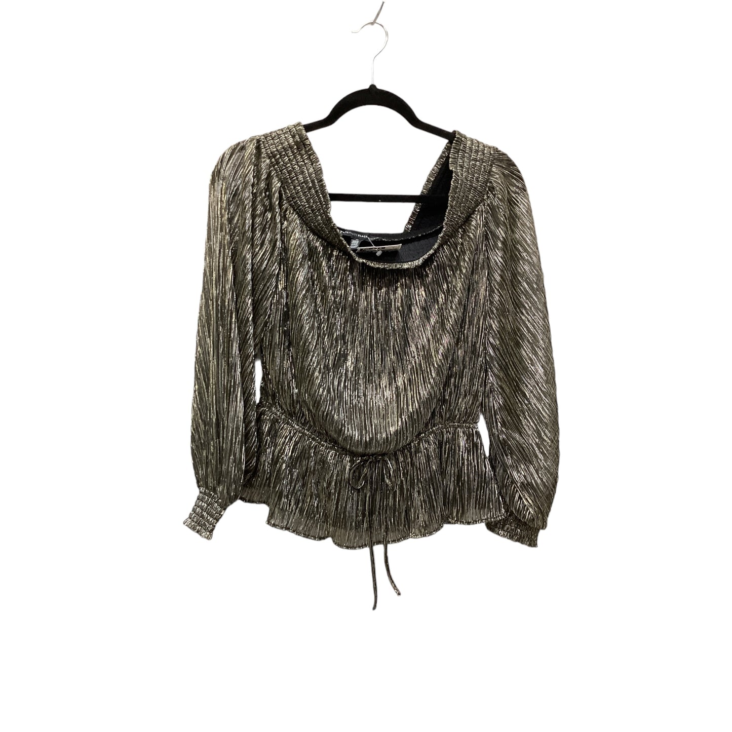 Top Long Sleeve By White House Black Market In Gold, Size: M