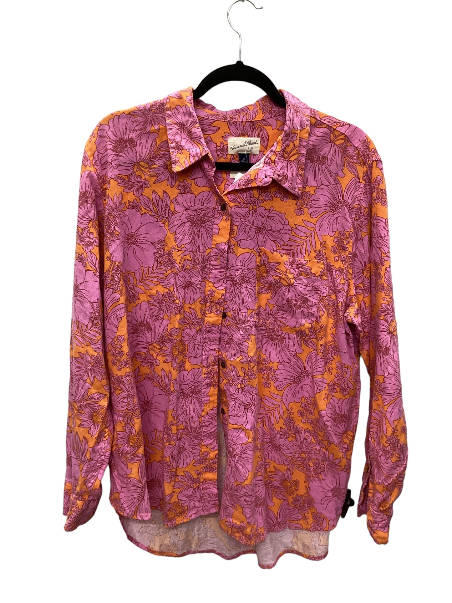 Top Long Sleeve By Universal Thread In Pink, Size: Xl