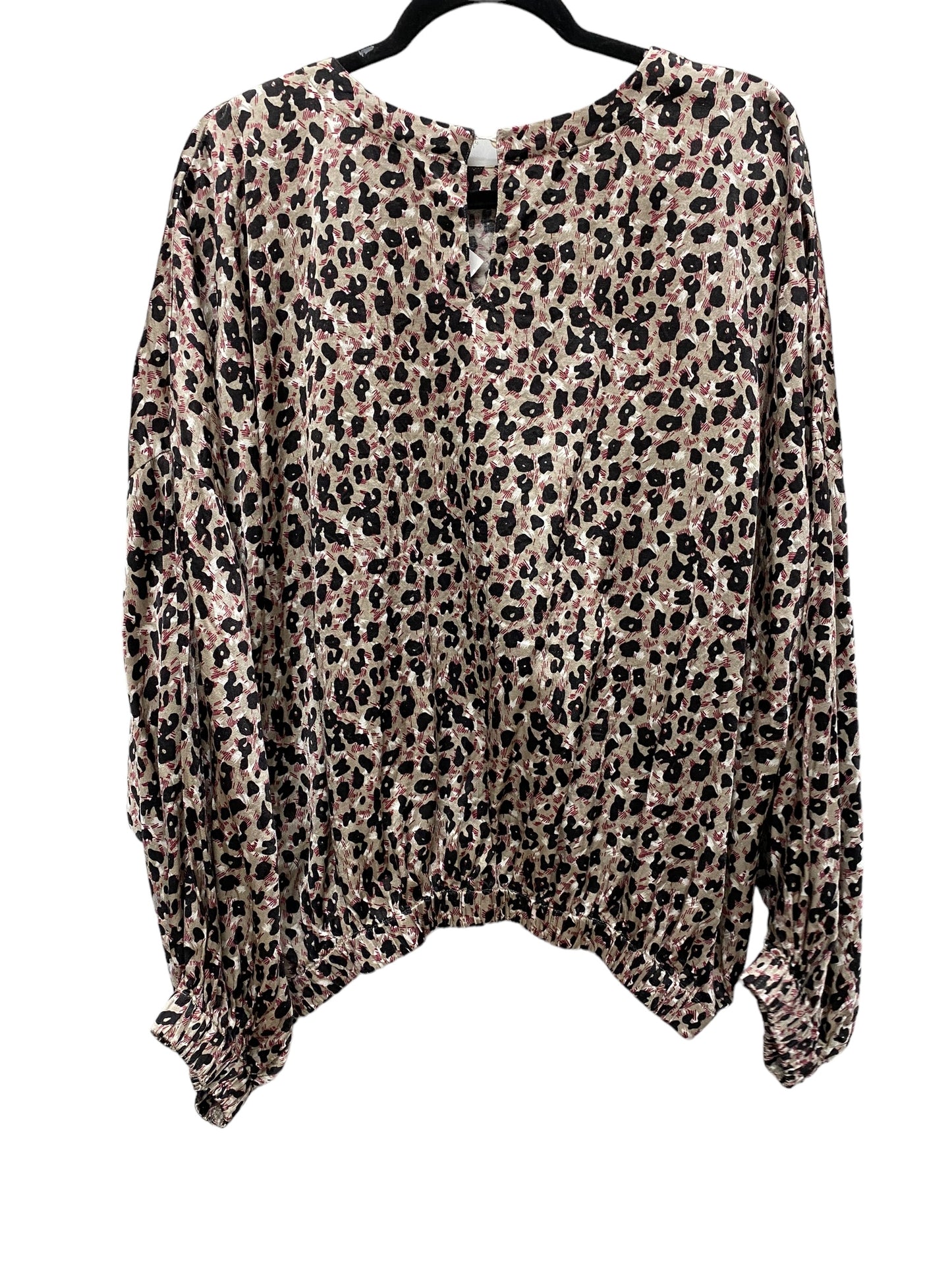 Top Long Sleeve By Zara In Animal Print, Size: Xxl