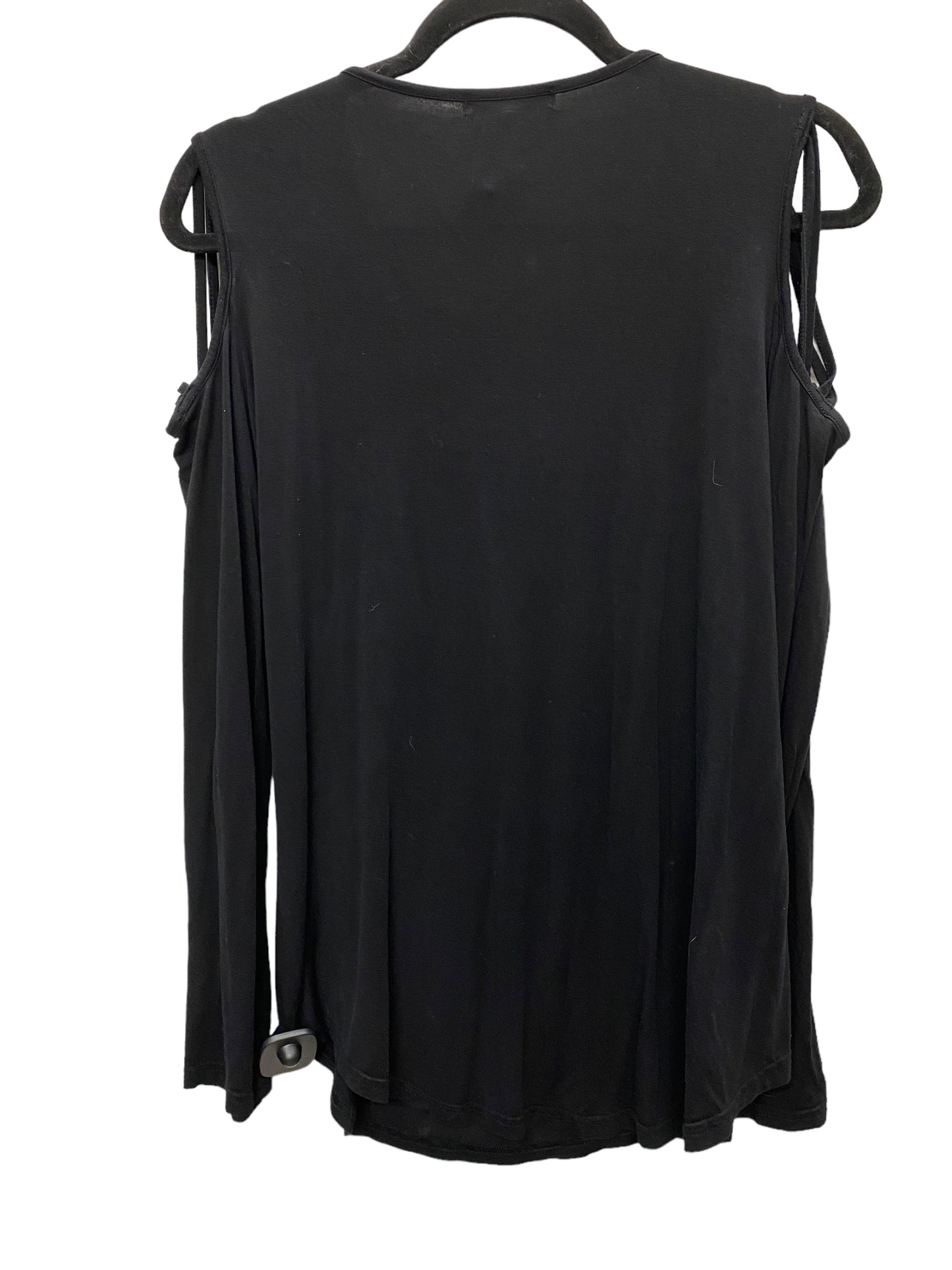 Top Long Sleeve By Cme In Black, Size: L