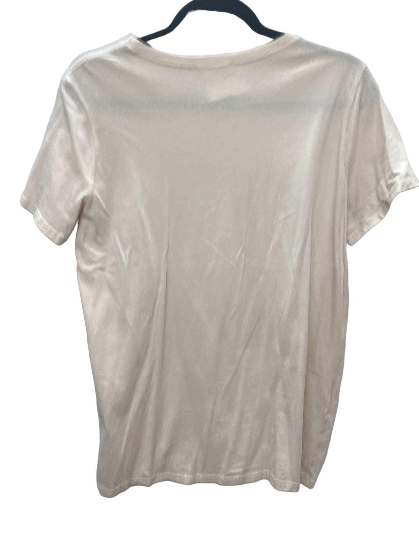 Top Short Sleeve Basic By Tres Bien In Cream, Size: L