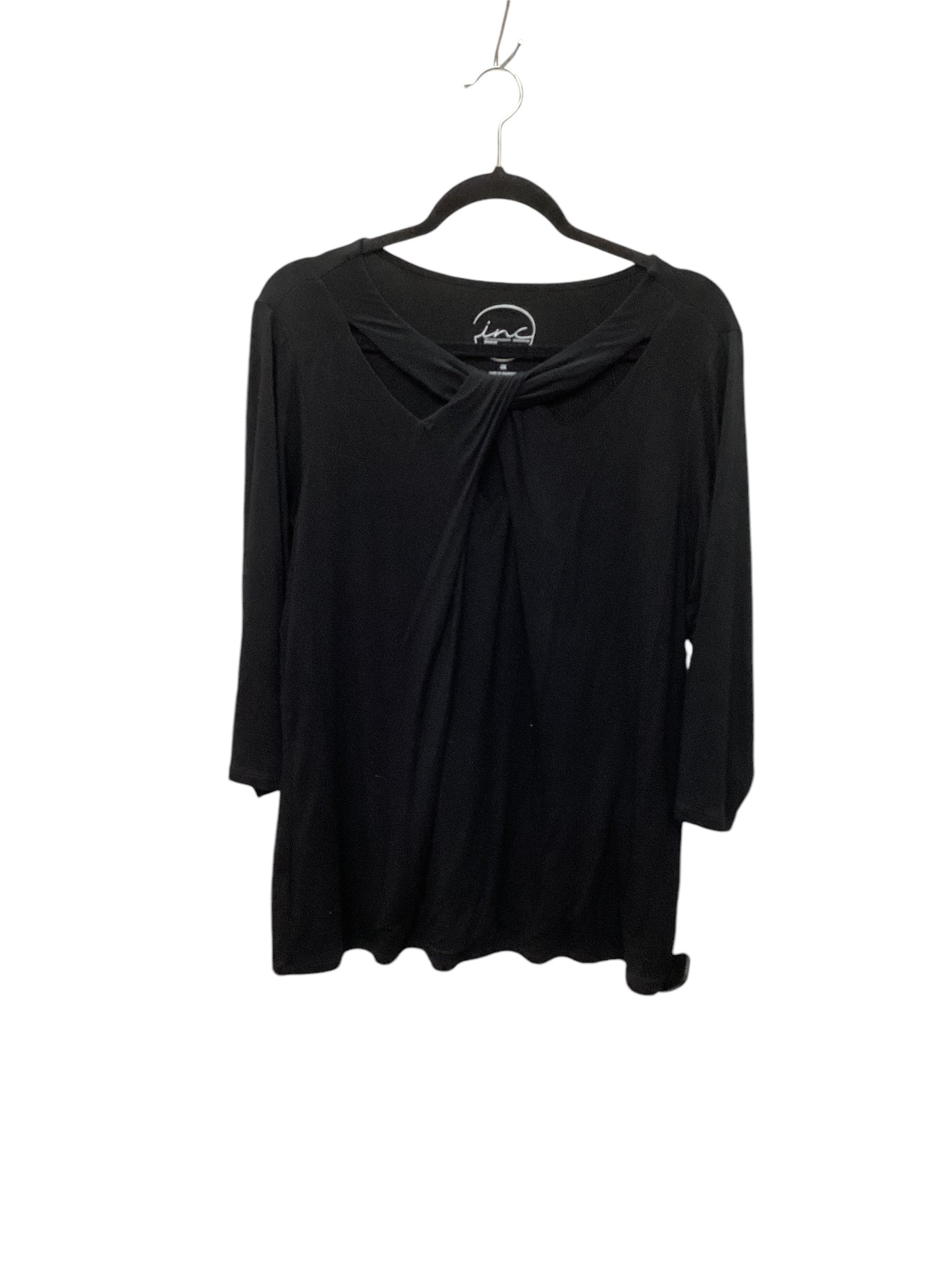 Top Long Sleeve By Inc In Black, Size: Xl