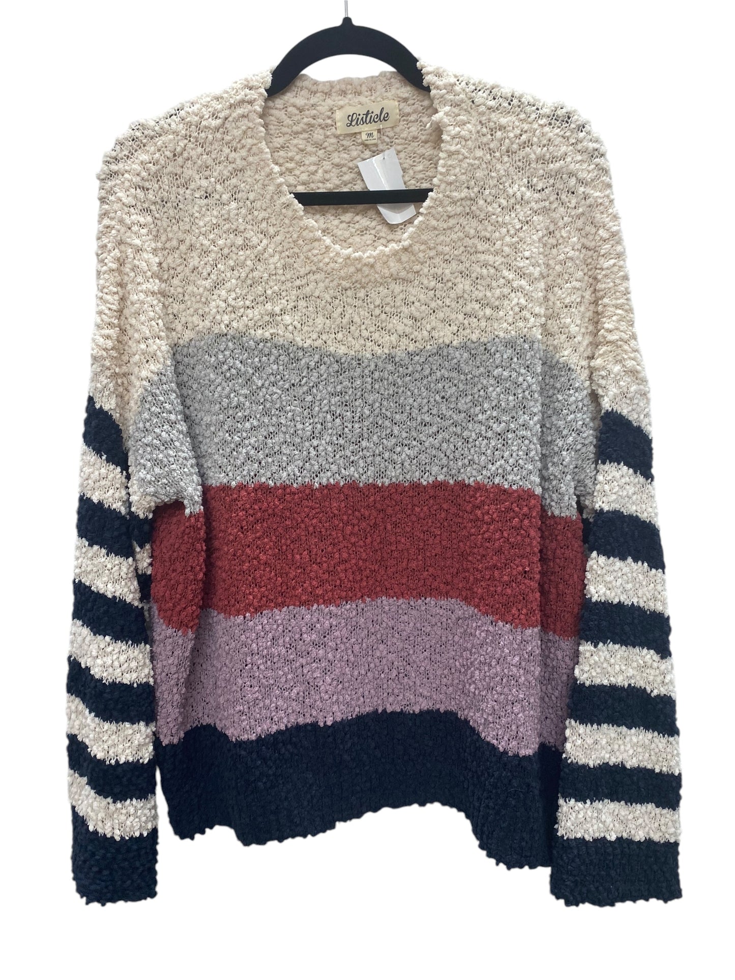 Sweater By Listicle In Cream & Pink, Size: M