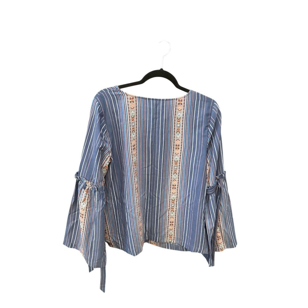 Top Long Sleeve By Lc Lauren Conrad In Blue, Size: L