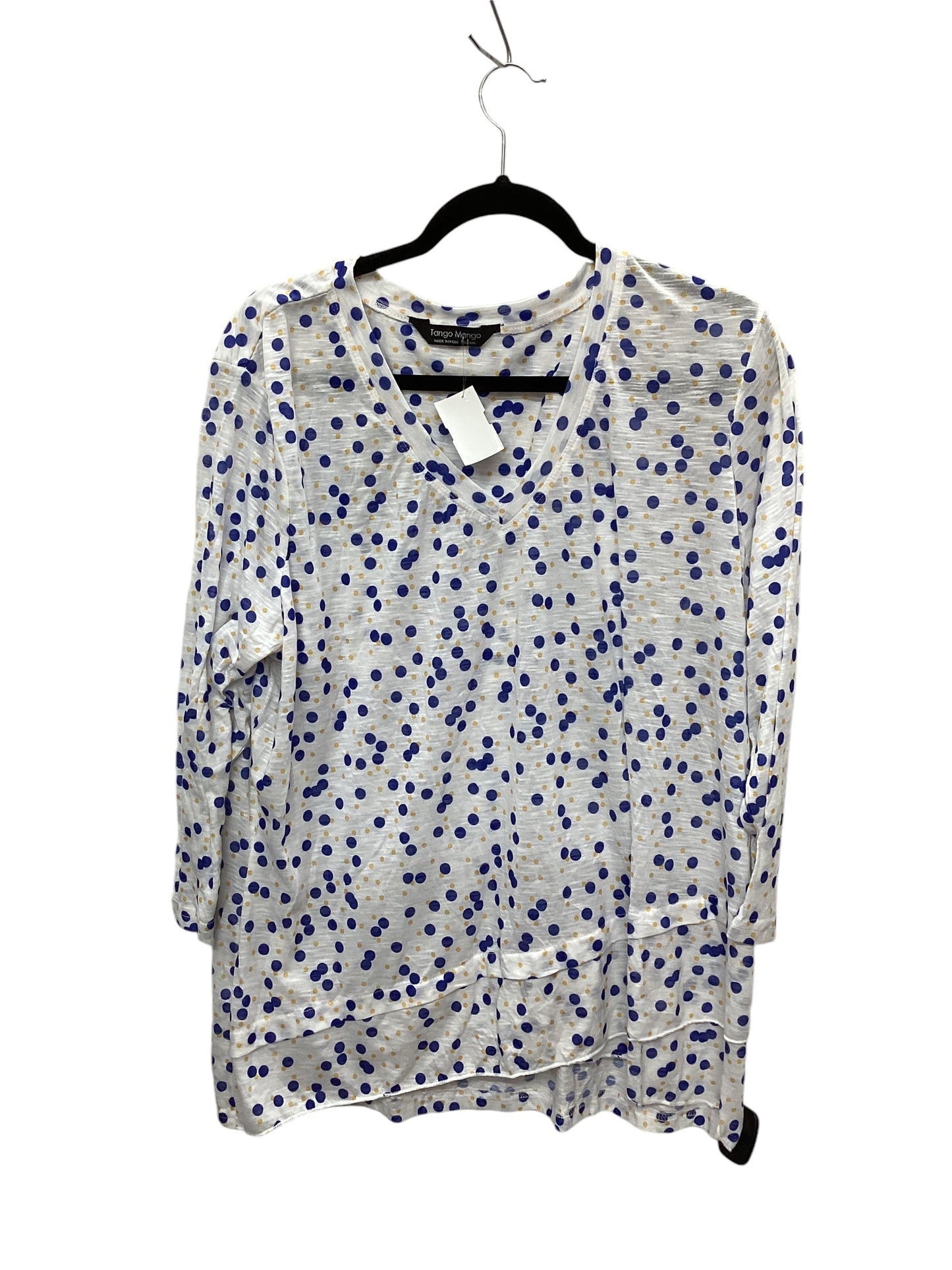 Top Long Sleeve By Clothes Mentor In Polkadot Pattern, Size: Xxl