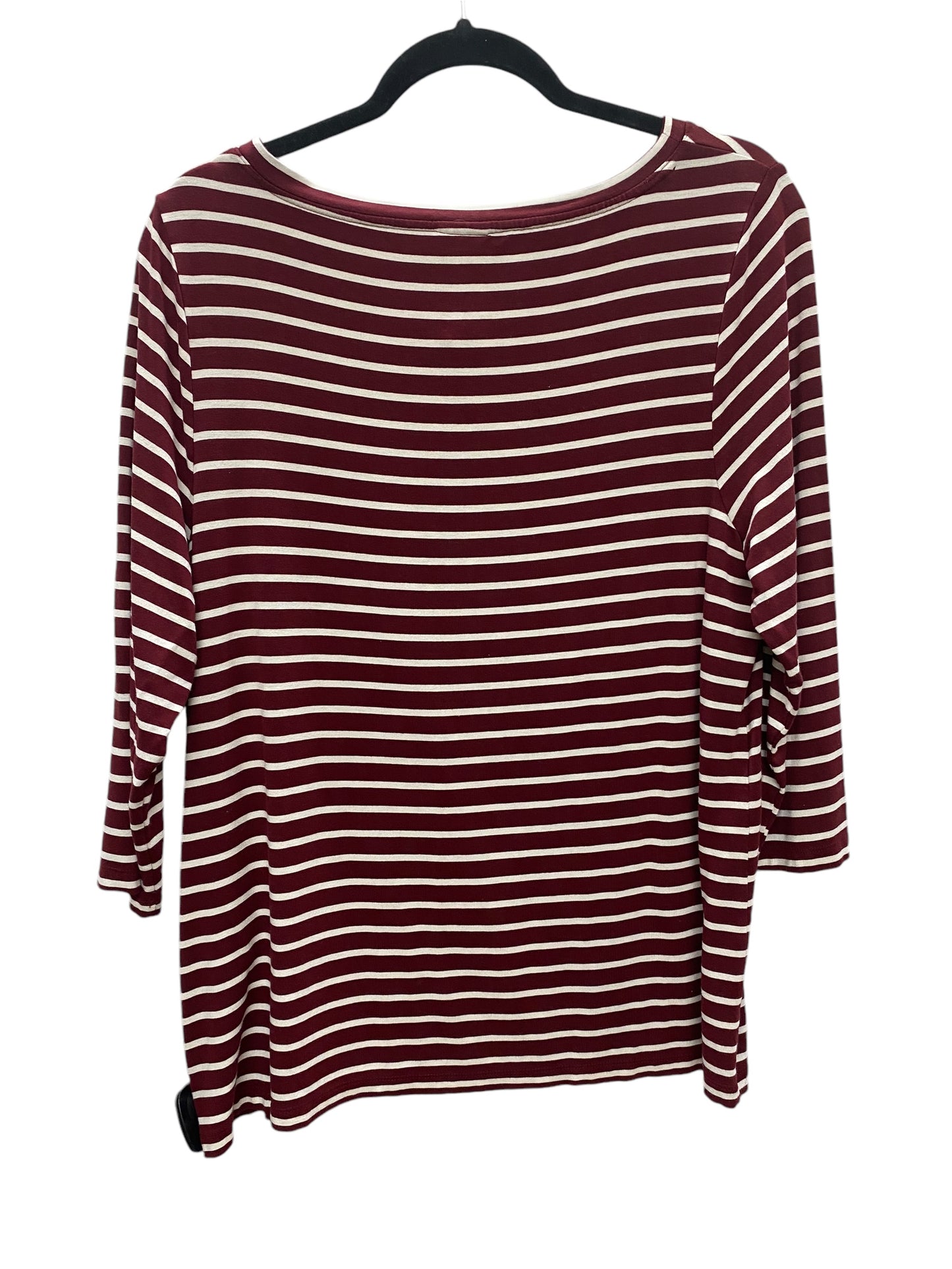 Top Long Sleeve By Chicos In Striped Pattern, Size: 2