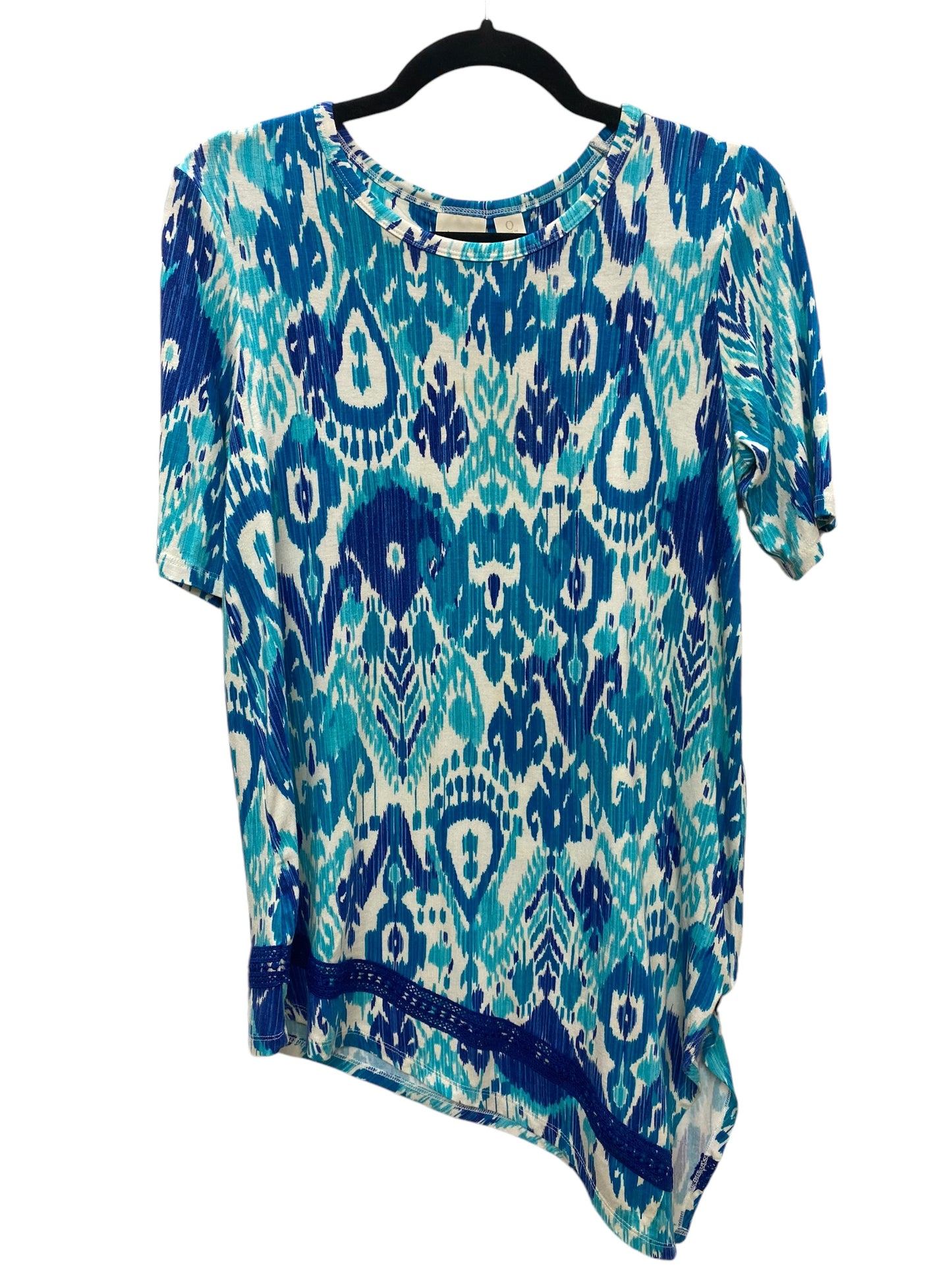 Top Short Sleeve By Chicos In Blue, Size: 0