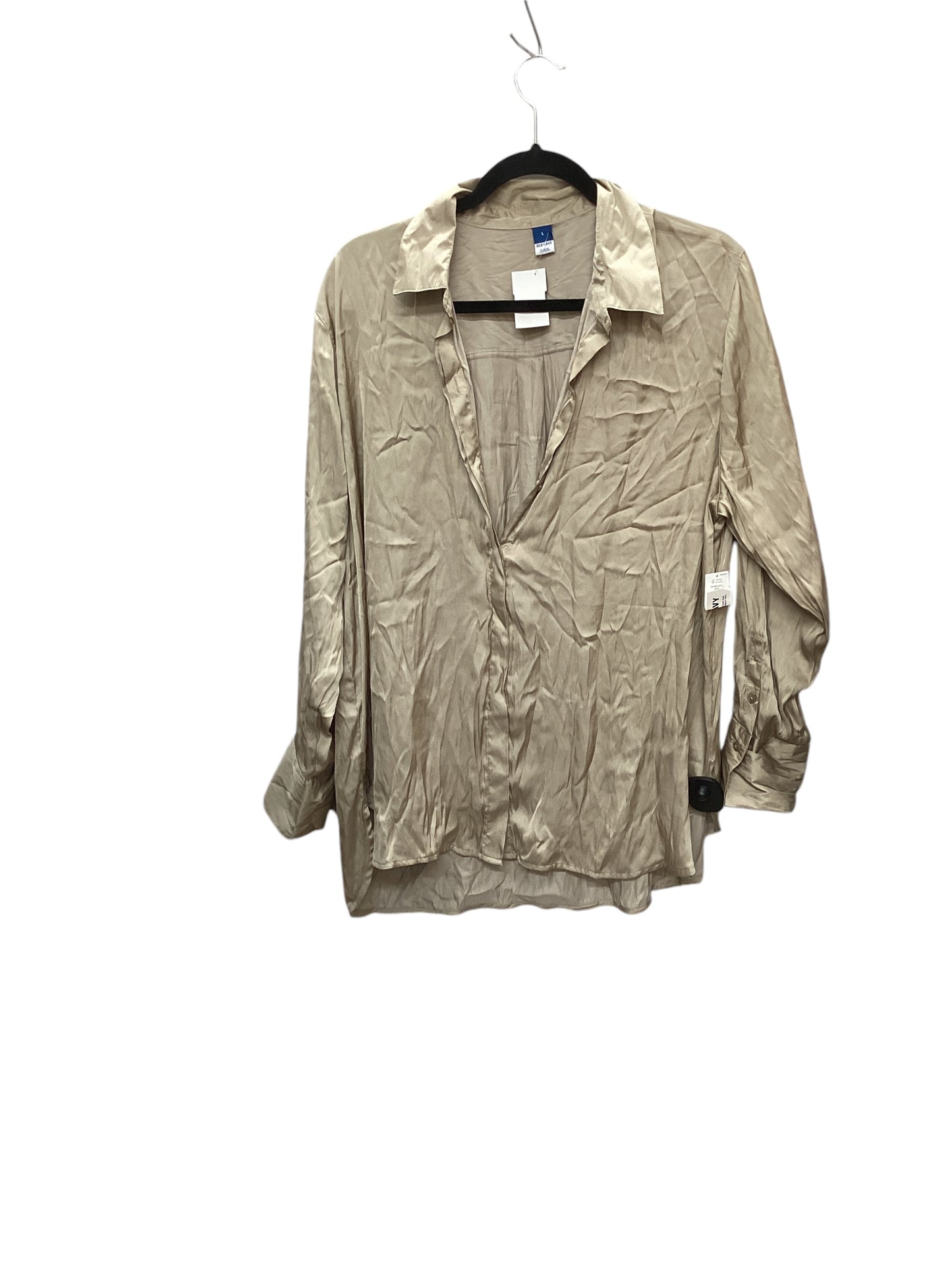 Top Long Sleeve By Old Navy In Tan, Size: L