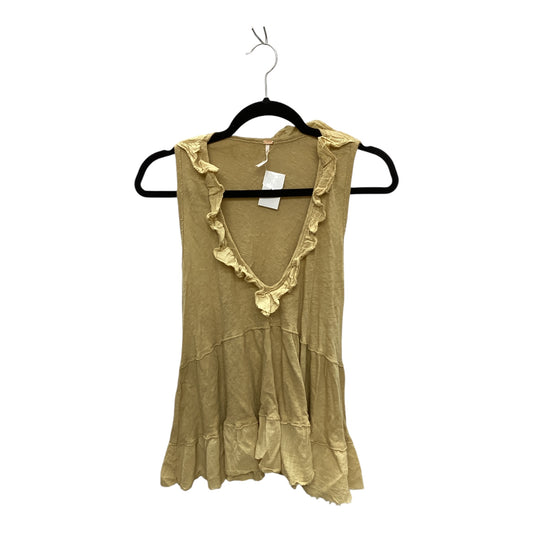 Top Sleeveless By Free People In Yellow, Size: L