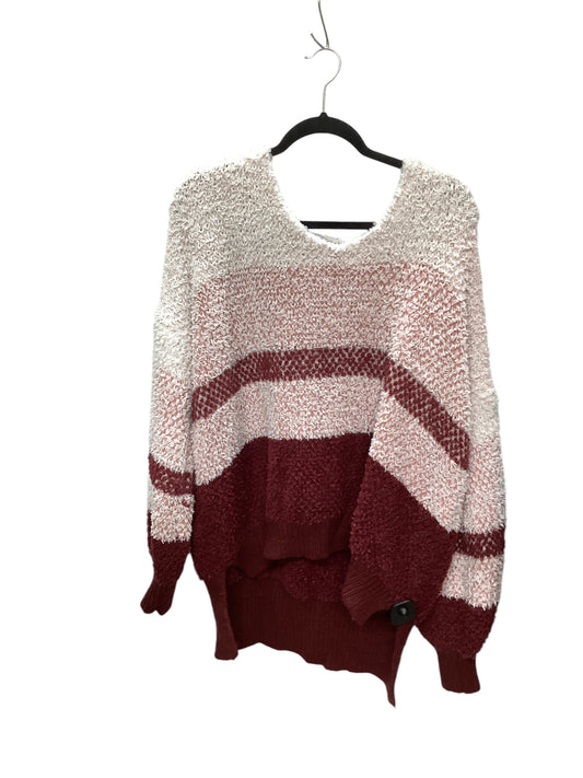 Sweater By White Birch In Red & White, Size: L