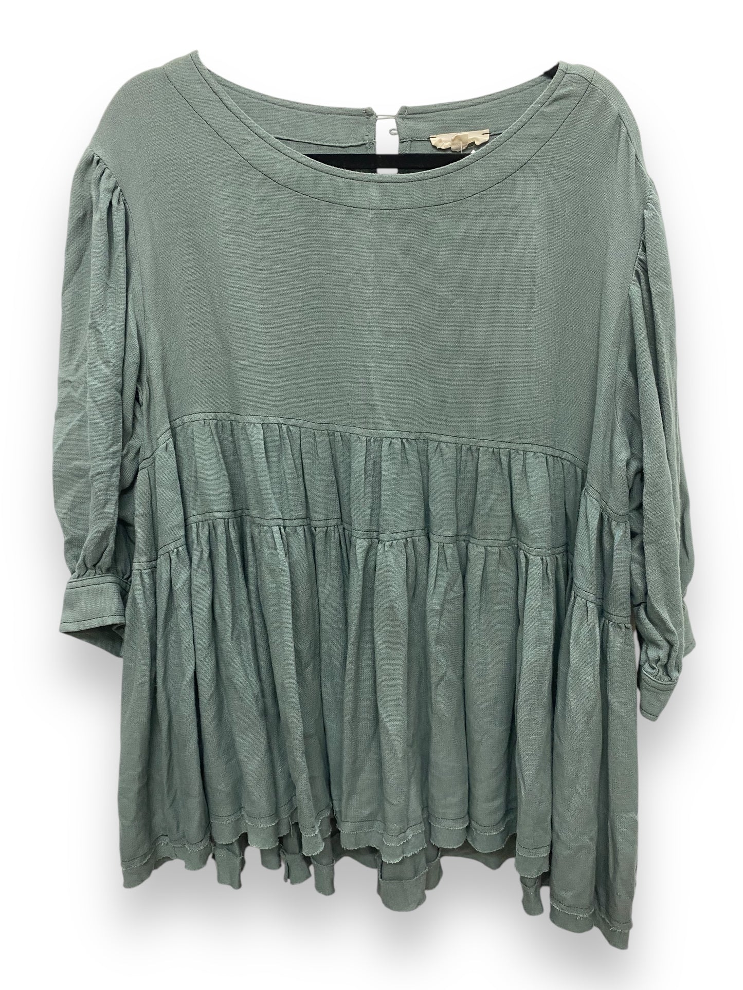 Top Long Sleeve By Entro In Green, Size: M