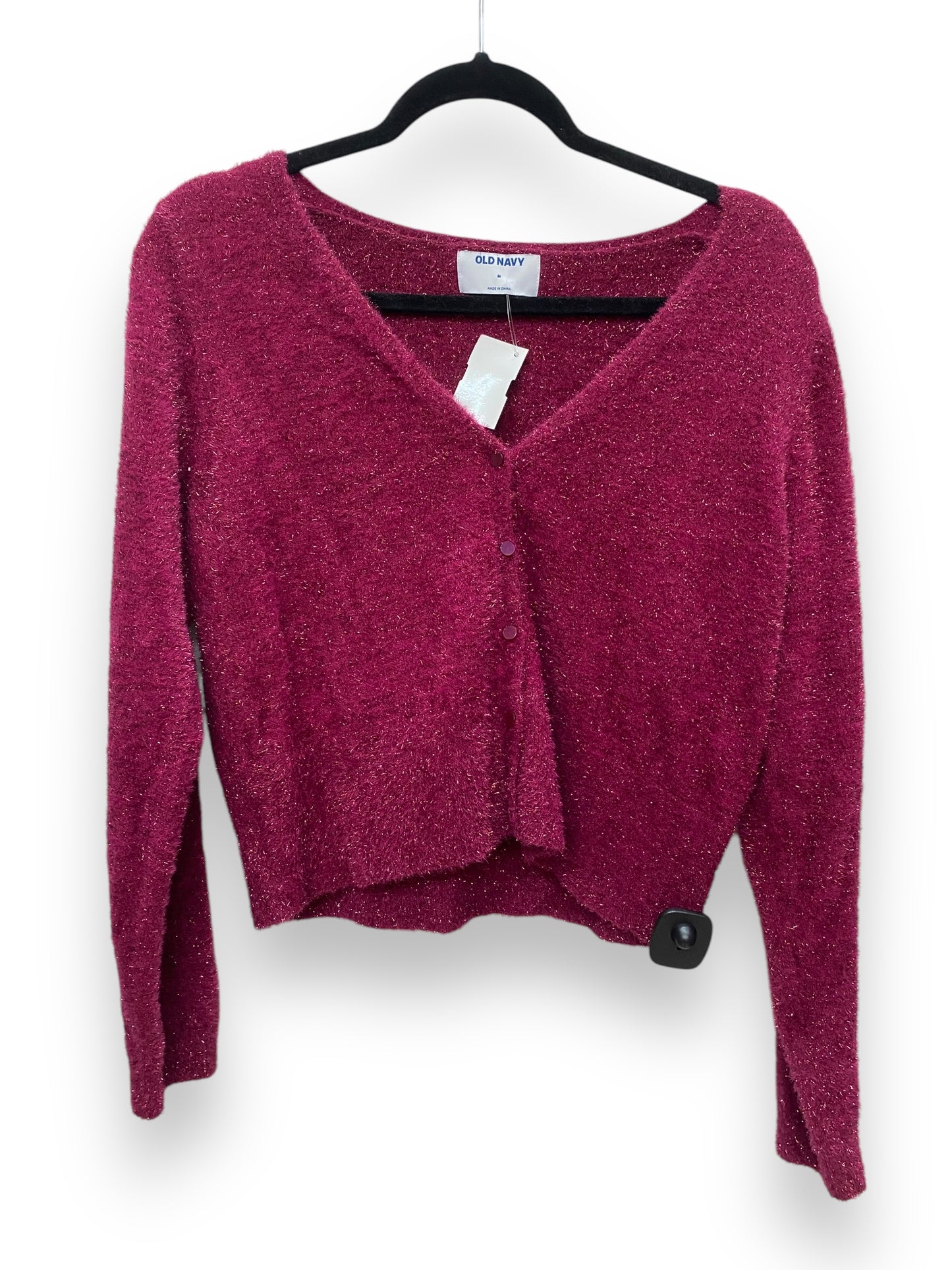 Sweater Cardigan By Old Navy In Pink, Size: M