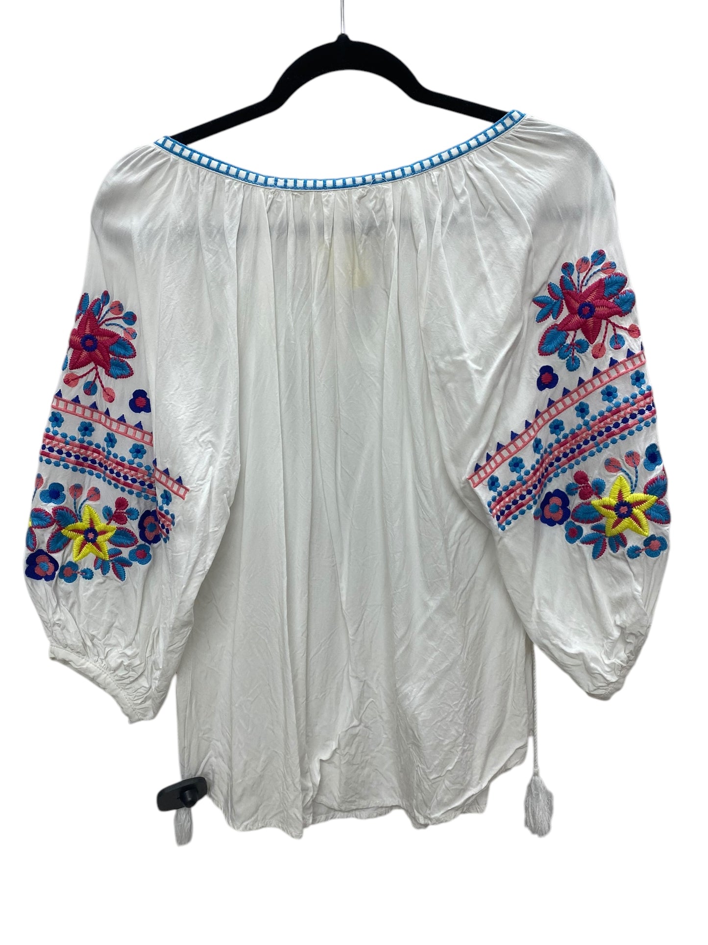 Top Long Sleeve By Solitaire In White, Size: S