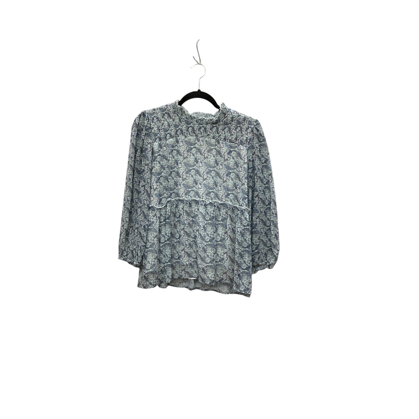 Top Long Sleeve By Polygram In Blue, Size: M