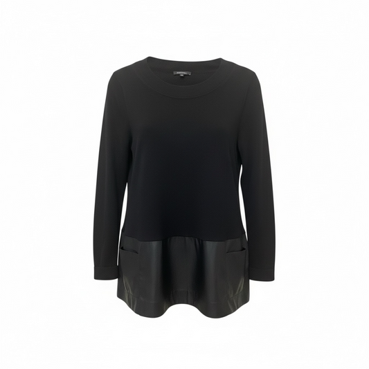 Blouse Designer By Lafayette 148 In Black, Size: S