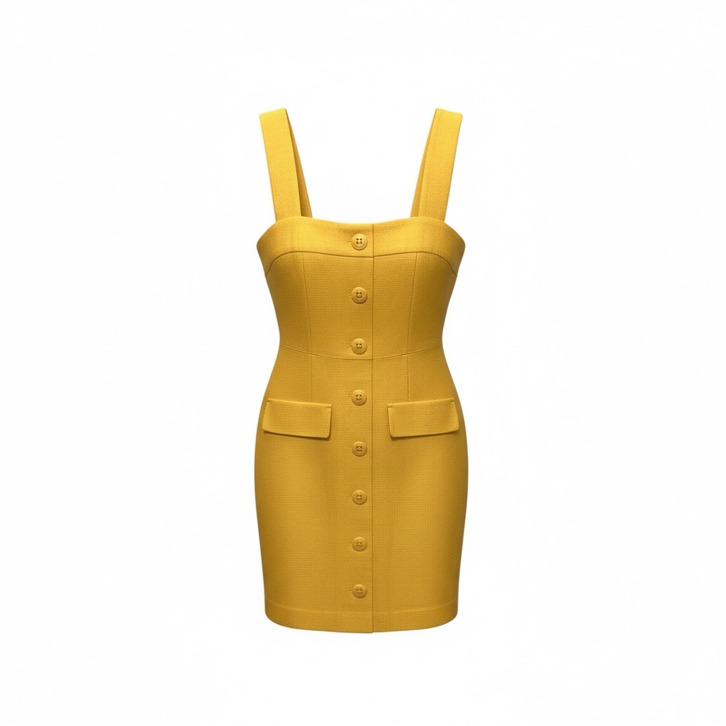 Designer Dress Casual Short By Trina Turk In Yellow, Size: Xs